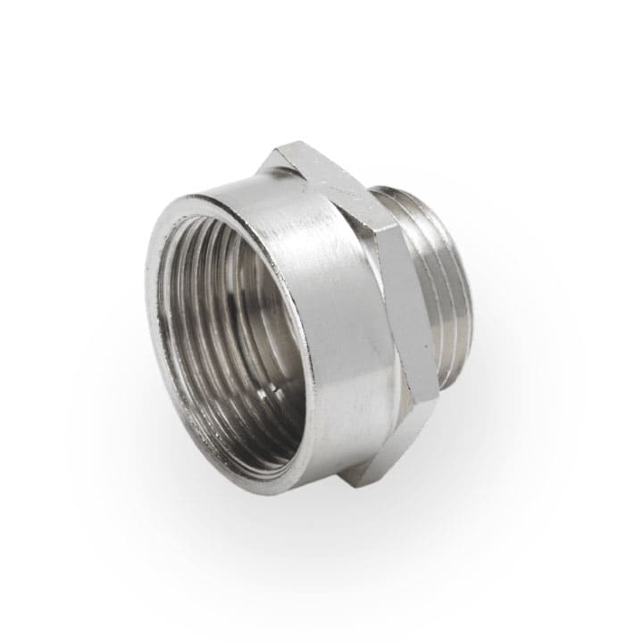 COSMEC - CSM6019-2012 Riduzione in ottone nichelato, Maschio M20x1,5 - Femmina GAS 1/2", tipo B