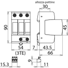 DEHN ITALIA SPA - DEH952318 Limitatore di sovratensione Tipo 2 DEHNguard M per reti trifase TNC con FM