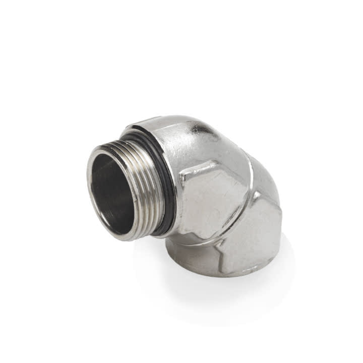 COSMEC - CSM6029-32 Raccordo metallico stampato curvo a 90°, filetto M 32x1,5 mm