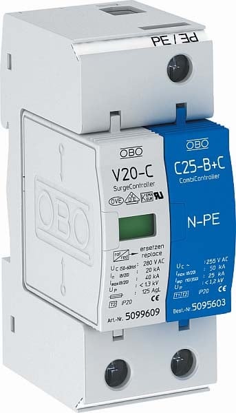 OBO BETTERMANN OBO5094650 V20 SPD T2 1+1 280V 20 KA