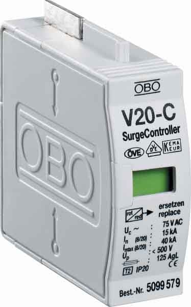 OBO BETTERMANN OBO5099708 V20C 0500PV SPD MODULO RICAMBIO 500V DC