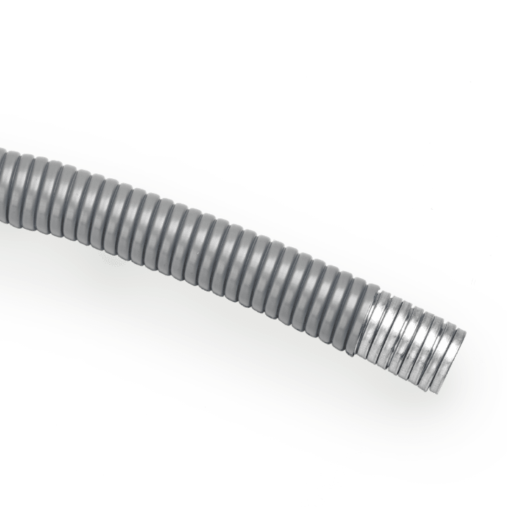 COSMEC - CSM6071-010N Tubo flessibile metallico, rivestito in PVC aspirato, aggraf. semplice, diam. 10x14 mm, AD10, nero