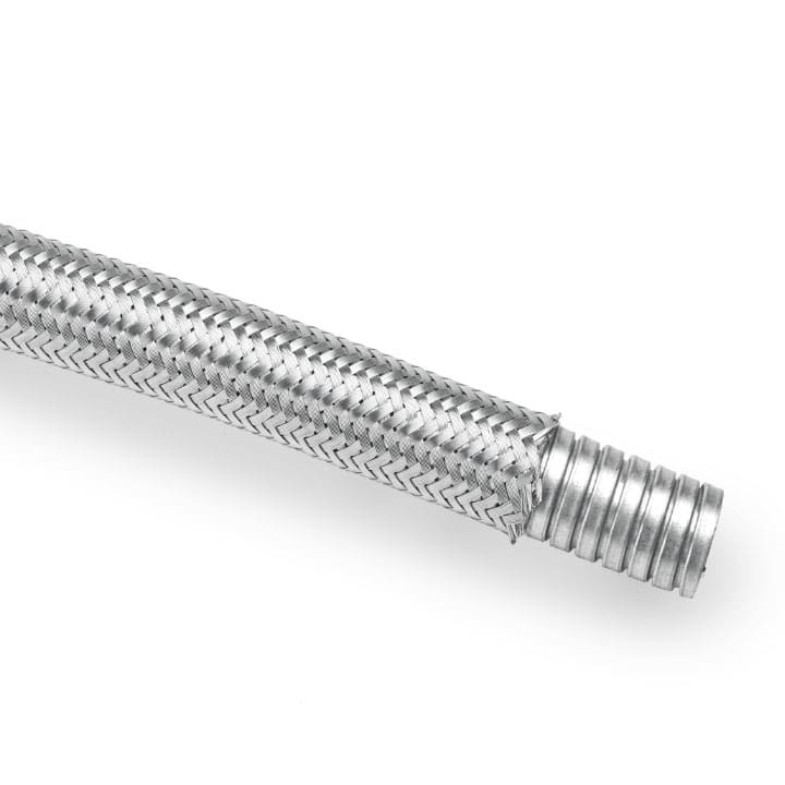 COSMEC - CSM607T-20 Tubo flessibile metallico, protetto con treccia in acciaio zincato, diam. 20,5x26 mm, neutro, AD21
