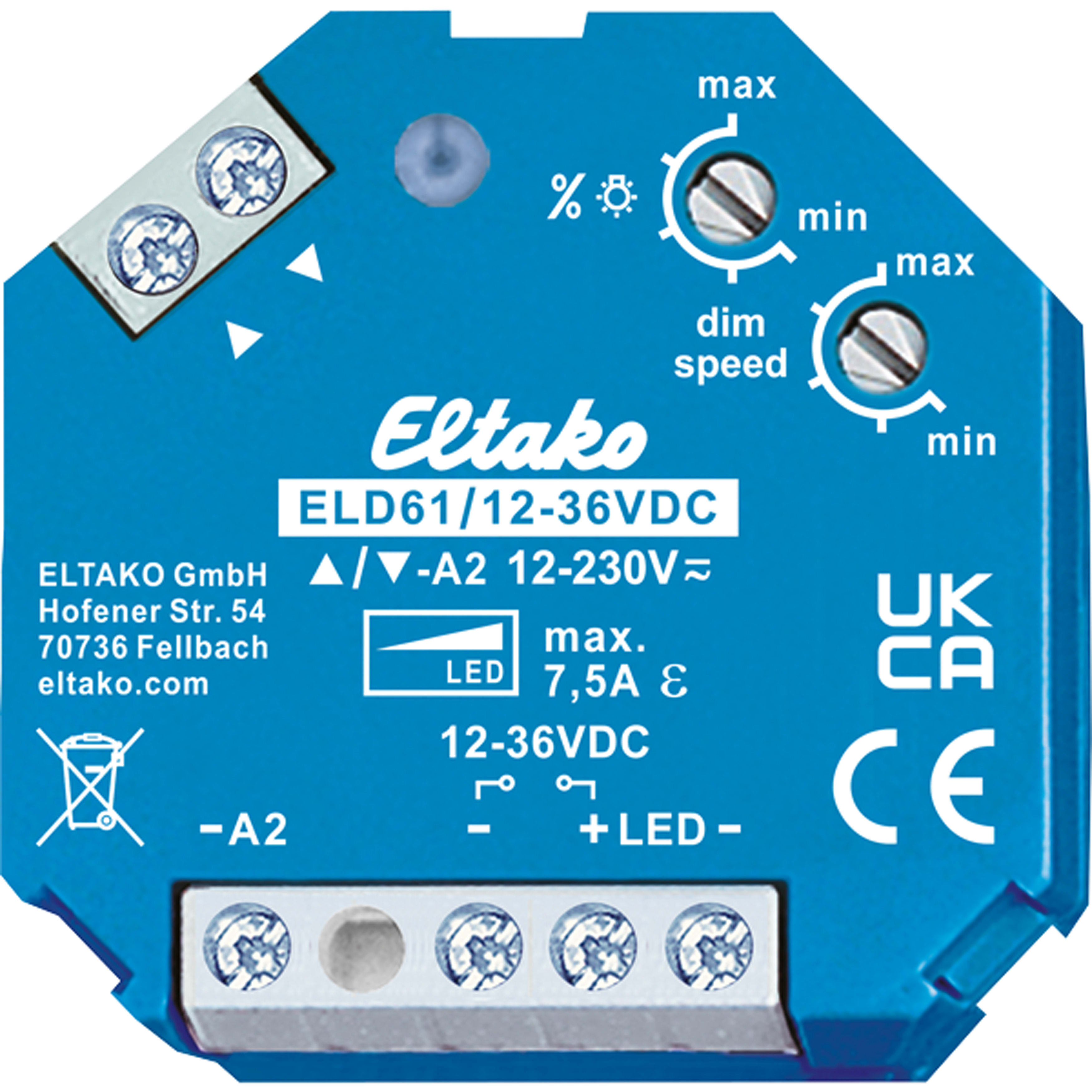 ELTAKO - EAK61100865 LED DIMMER, POWER MOSFET UP TO 7.5A