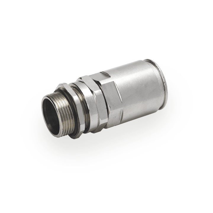 COSMEC - CSM6111P32M321521 Raccordo pressacavo a innesto rapido, tubo diam. 32mm, filetto M32, serraggio 15-21 mm, IP68