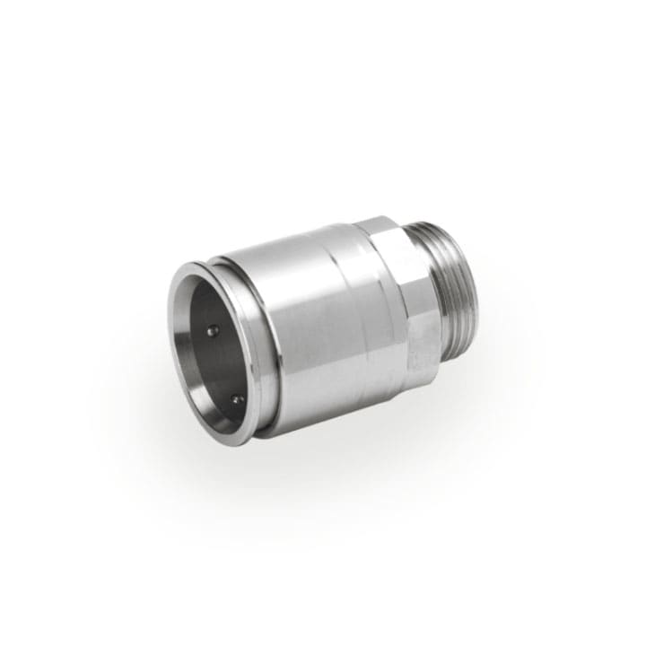 COSMEC - CSM6111-25XX Raccordo a innesto rapido tubo-scatola in acciaio INOX AISI 316L, diam. 25 mm, filetto M25, IP67