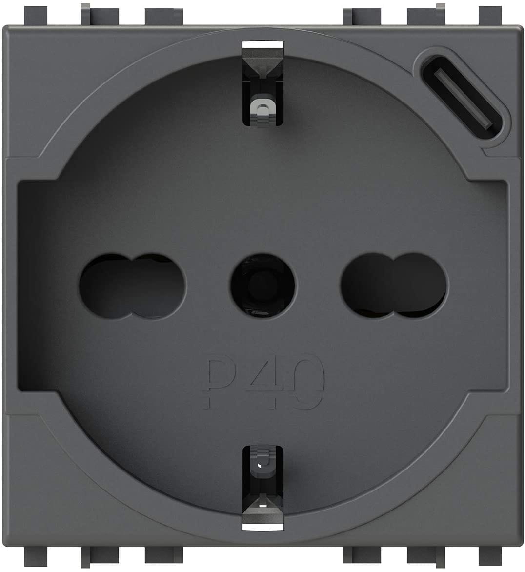 4 BOX SRL 4BX4B.V19.P40.USB P40 USB 3.0 VIMAR ARKE GRIGIO