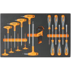 BM SPA - BMM024500060 Vassoio morbido in EVA chiavi maschio per viti con impronta Torx®, esagonali piegate con impugnatura e chiavi a bussola