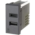 4 BOX SRL - 4BX4B.HS.USB.30 USB 3.0 BTICINO AXOLUTE ANTRACITE