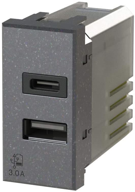 4 BOX SRL 4BX4B.HS.USB.30 USB 3.0 BTICINO AXOLUTE ANTRACITE