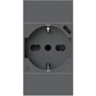 4 BOX SRL - 4BX4B.KG.P40.USB P40 USB 3.0 BTICINO LIVINGNOW NERA