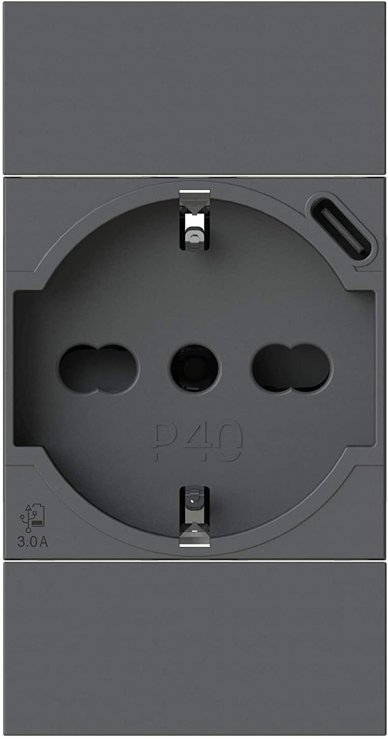 4 BOX SRL 4BX4B.KG.P40.USB P40 USB 3.0 BTICINO LIVINGNOW NERA