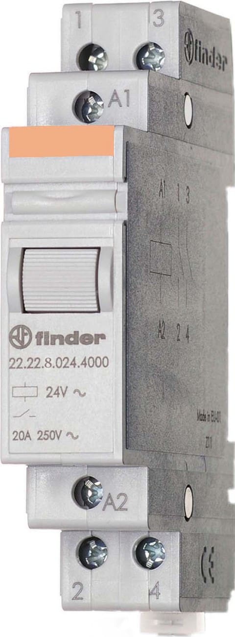 FINDER SPA FIN222280124000 RELE MONOSTABILE 17.5MM 2NO 20A