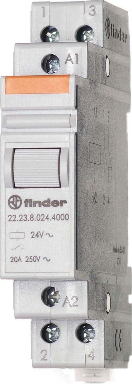 FINDER SPA FIN222380244000 RELE MONOSTABILE 17.5MM 1NO+1NC 20A