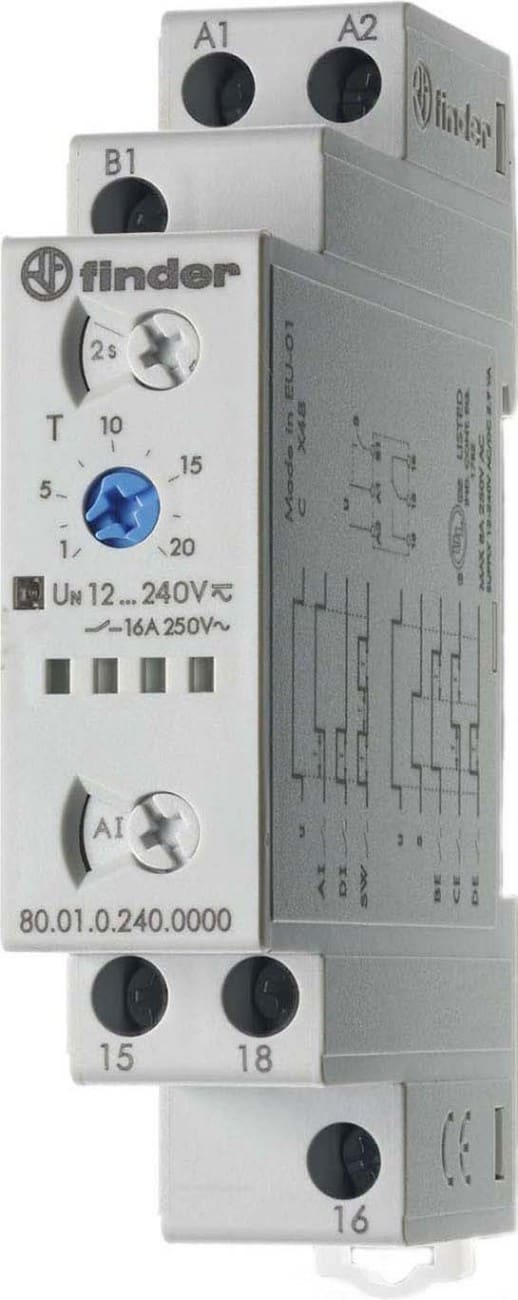 FINDER SPA FIN800102400000 TEMPORIZZATORE MULTIFUNZ.12/240V 16A