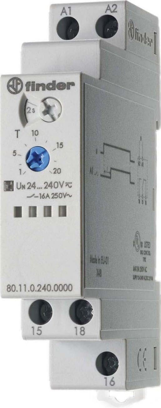 FINDER SPA FIN801102400000 TEMPORIZZATORE RITARDO ECCITAZ. 24/240V