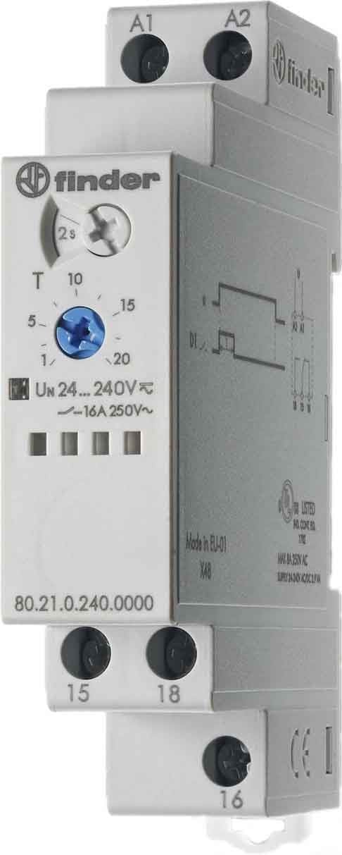 FINDER SPA FIN802102400000 TEMPORIZZATORE INTERVALLO 24/240V 16A