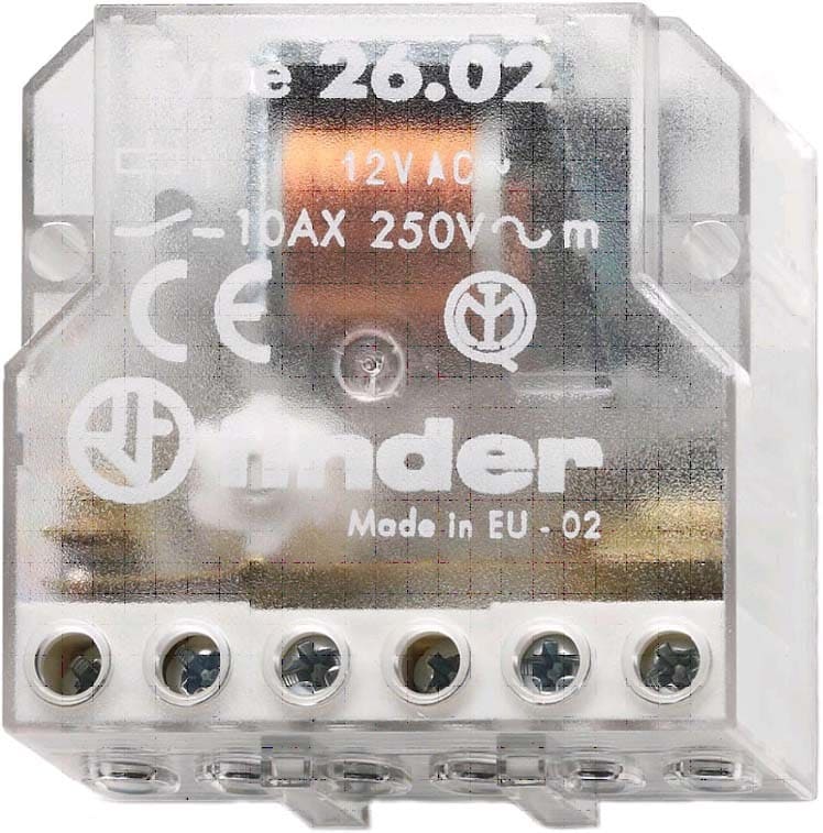 FINDER SPA FIN260380120000 RELE AD IMPULSI PANNELLO 1NO+1NC 10A
