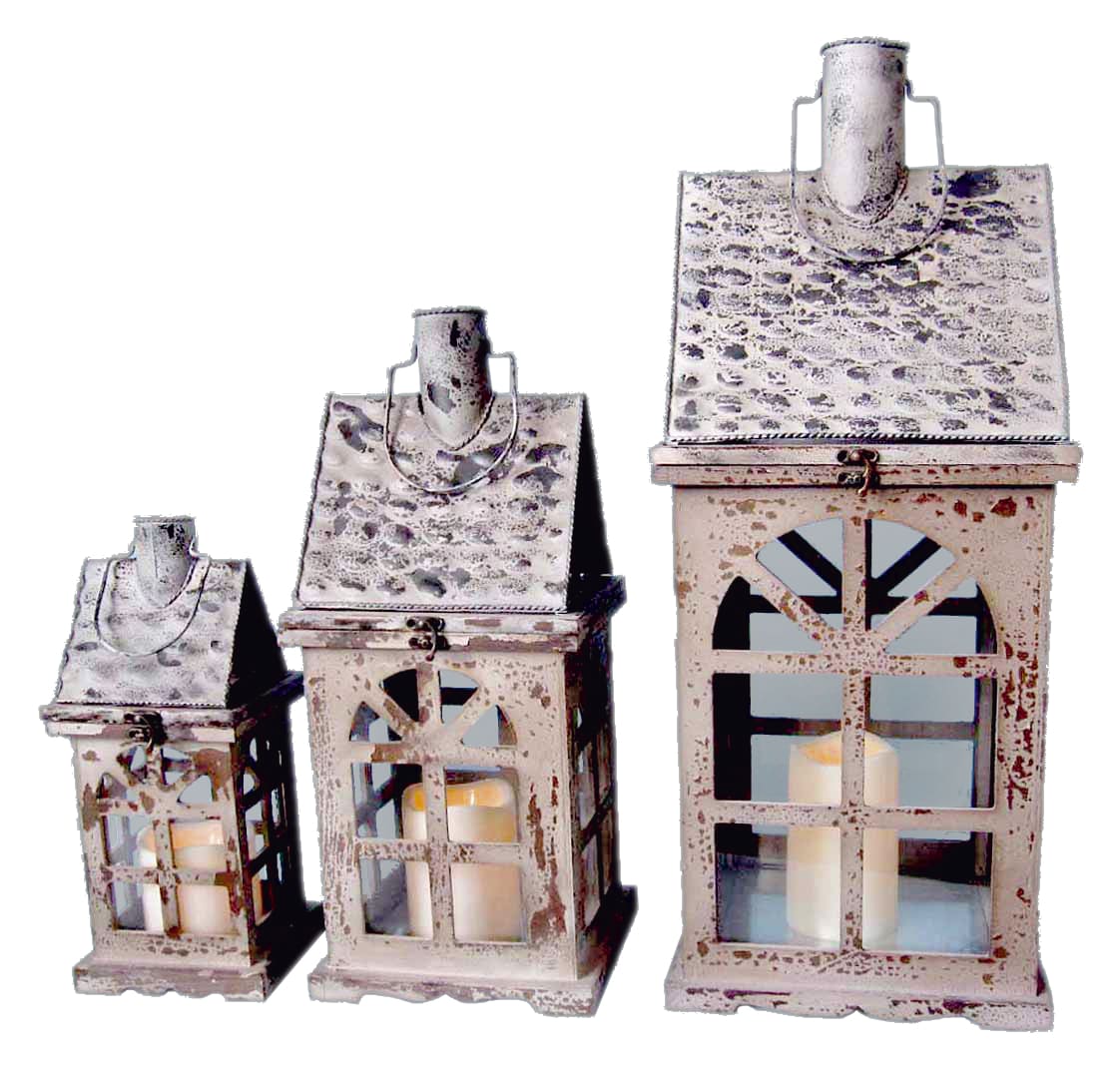 GIOCOPLAST NATALE SP GCP62511680 SET 3 LANTERNE LEGNO/METALLO
