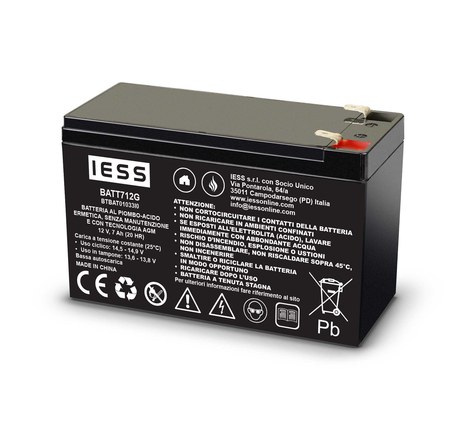 IESS SRL - EAABATT712G BATTERIA AGM 7 AH 12V