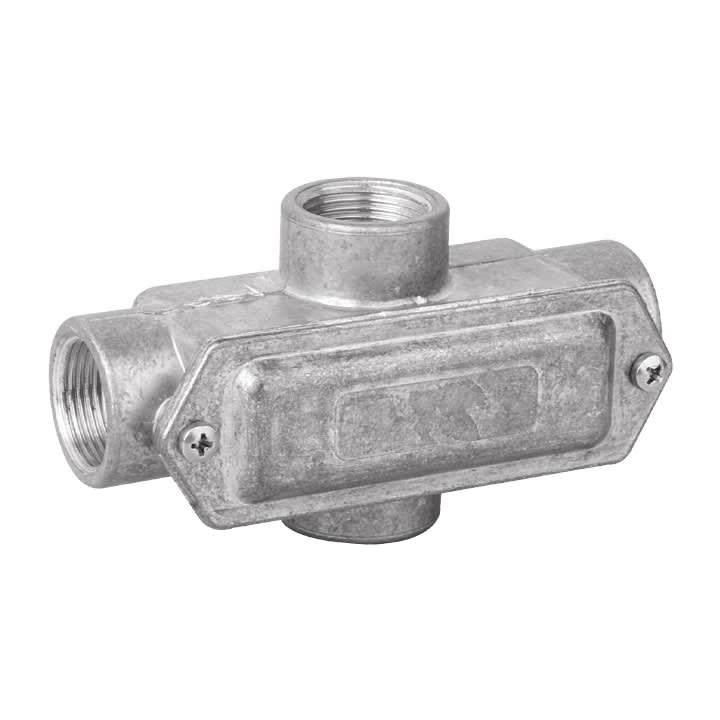 COSMEC - CSM6430-20 Scatola di infilaggio in lega di alluminio, 4 vie, filettatura M20x1,5 mm, IP66