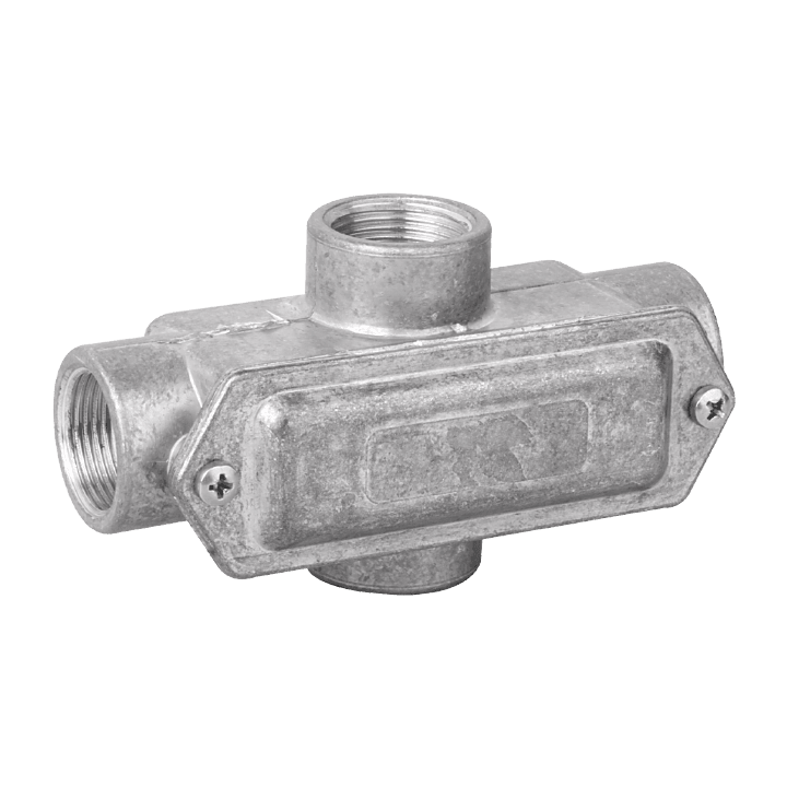 COSMEC - CSM6430-4 Scatola di infilaggio in lega di alluminio, 4 vie, filettatura GAS 4", IP65