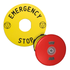 SCHNEIDER ELECTRIC - SNRZB5AT8643M330 TESTA FUNGO ROSSO + ETICHETTA DIAM.60MM