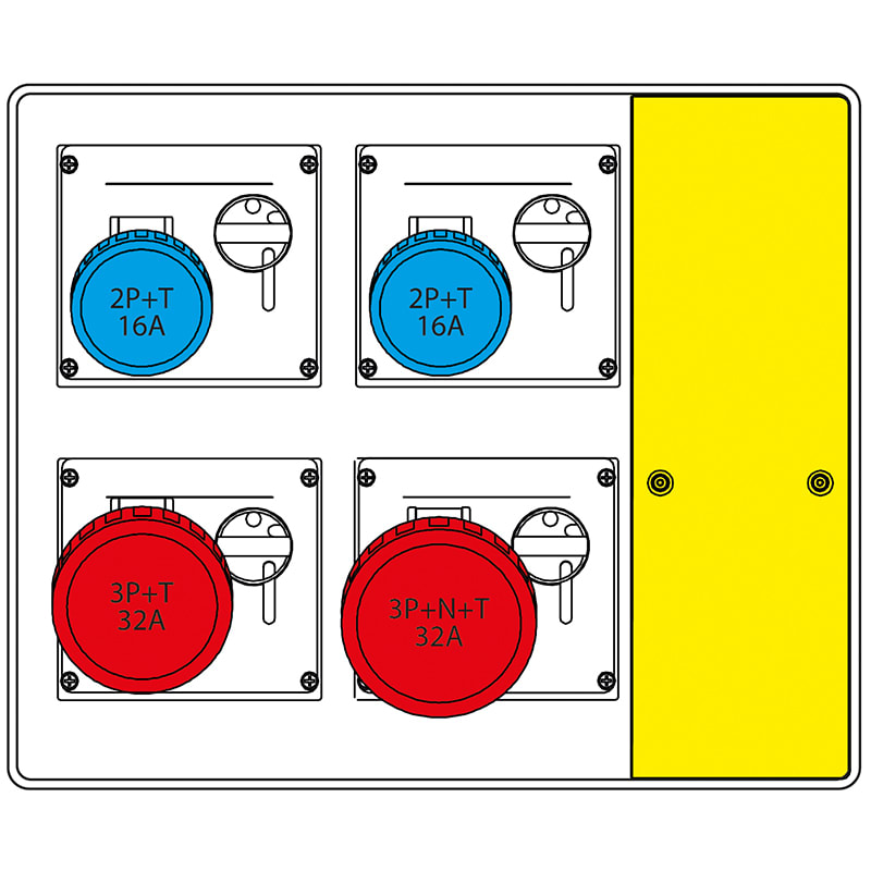 SCAME PARRE SPA SCA656.7124-611 MBOX2 CON SPINA VOLANTE PRESE S/FUSIBILI