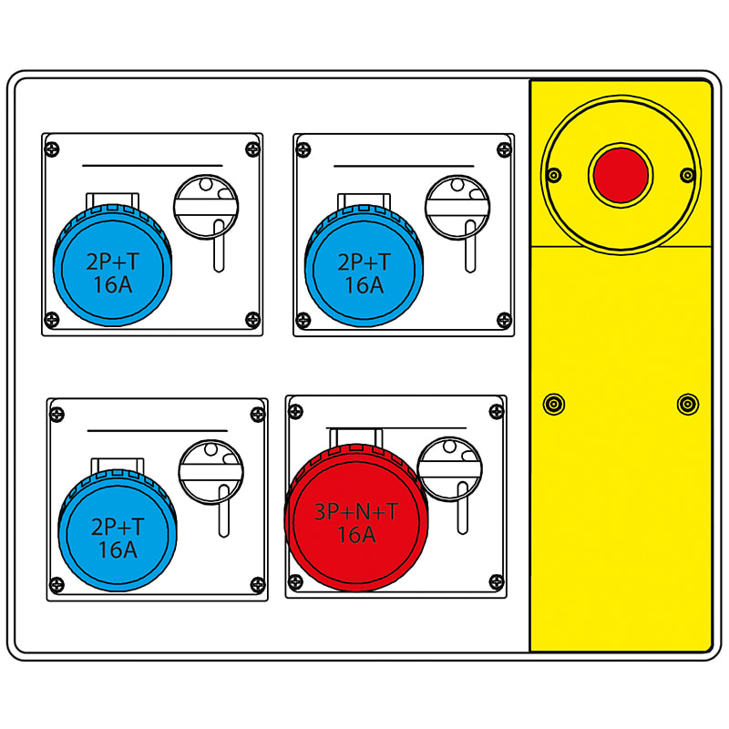 SCAME PARRE SPA SCA656.5824-457 MBOX2 CON SPINA+EMERGENZA PR.C/FUSIBILI