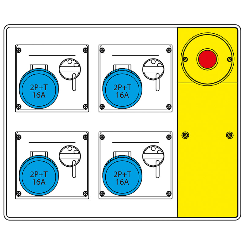 SCAME PARRE SPA SCA656.7824-005 MBOX2 CON SPINA+EMERGENZA PR.S/FUSIBILI