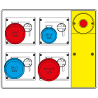 SCAME PARRE SPA - SCA656.7924-652 MBOX2 MORSETT.+EMERGENZA PR. S/FUSIBILI