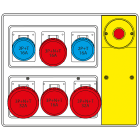 SCAME PARRE SPA - SCA656.7926-721 MBOX2 MORSET. + EMERGENZA PR. S/FUSIBILI