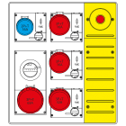 SCAME PARRE SPA - SCA657.5935-018 MBOX3 S/PORTA PR.OMNIA C/FUS+63A +EMERG.
