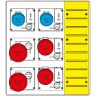SCAME PARRE SPA - SCA657.6136-042 MBOX3 CON SPINA FISSA PRESE C/FUSIBILI