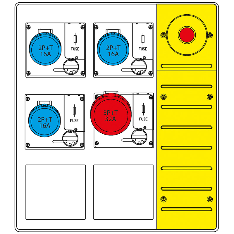 SCAME PARRE SPA SCA657.6834-010 MBOX3 CON SPINA+EMERGENZA PR.C/FUSIBILI