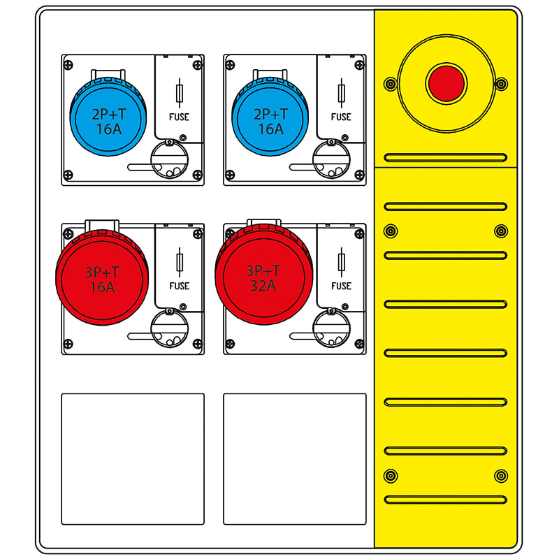 SCAME PARRE SPA SCA657.6834-006 MBOX3 CON SPINA+EMERGENZA PR.C/FUSIBILI
