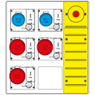 SCAME PARRE SPA SCA657.6835-011 MBOX3 CON SPINA+EMERGENZA PR.C/FUSIBILI
