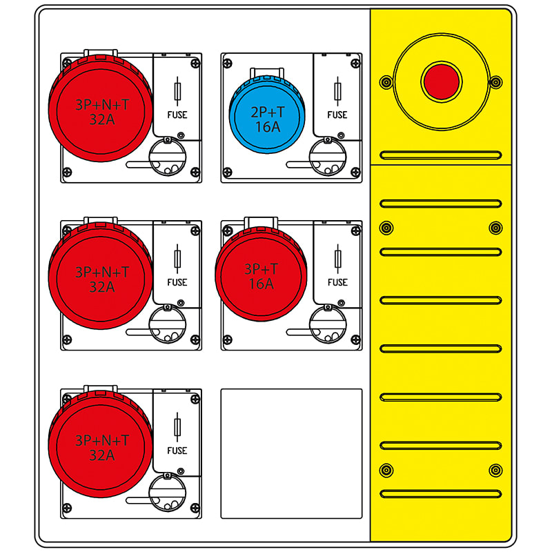 SCAME PARRE SPA SCA657.6935-050 MBOX3 MORSETT.+EMERGENZA PR. C/FUSIBILI