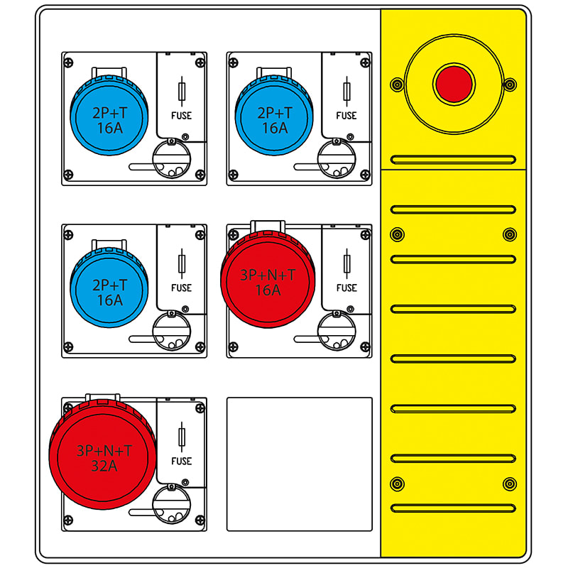 SCAME PARRE SPA SCA657.6935-075 MBOX3 MORSETT.+EMERGENZA PR. C/FUSIBILI
