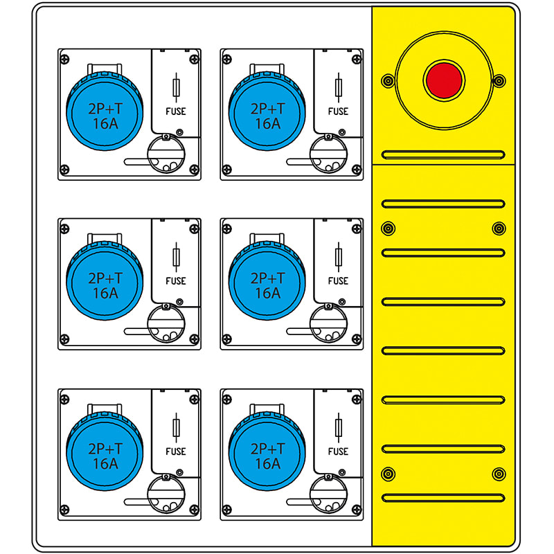 SCAME PARRE SPA SCA657.6836-057 MBOX3 CON SPINA+EMERGENZA PR.C/FUSIBILI