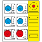 SCAME PARRE SPA - SCA657.6936-067 MBOX3 MORSETT.+EMERGENZA PR. C/FUSIBILI