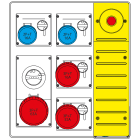 SCAME PARRE SPA - SCA657.7935-017 MBOX3 S/PORTA PR.OMNIA S/FUS+63A +EMERG.
