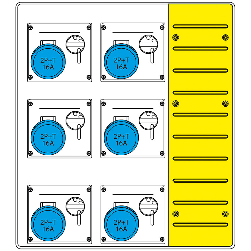 SCAME PARRE SPA - SCA657.8036-032 MBOX3 CON MORSETTIERA PRESE S/FUSIBILI