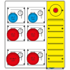 SCAME PARRE SPA - SCA657.8936-024 MBOX3 MORSETT.+EMERGENZA PR. S/FUSIBILI