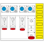 SCAME PARRE SPA - SCA658.6158-034 Mbox5 con spina fissa prese c/fusibili