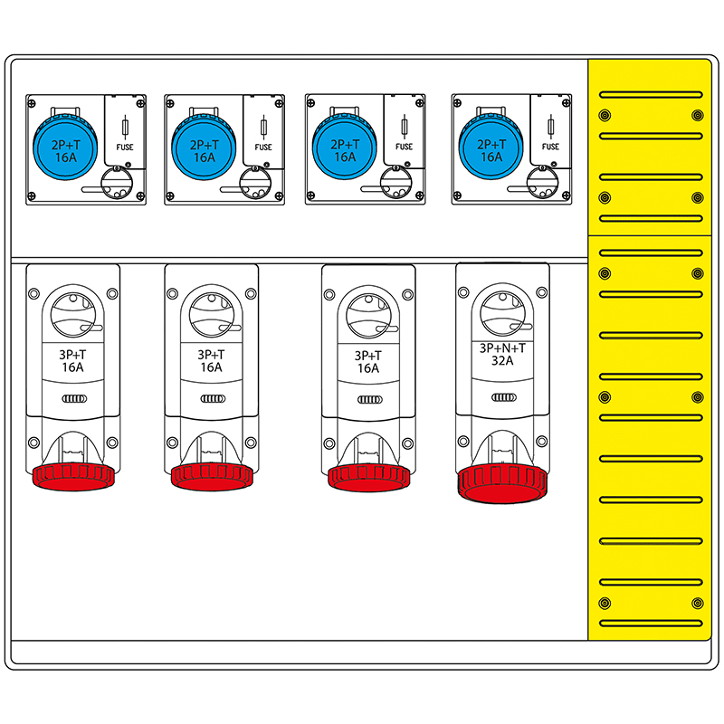 SCAME PARRE SPA SCA658.6058-196 MBOX5 CON MORSETTIERA PRESE C/FUSIBILI