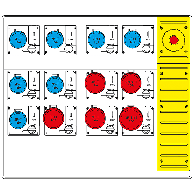 SCAME PARRE SPA SCA658.6950-764 MBOX5 MORSETTIERA+EMERGENZA PRESE C/FUS.