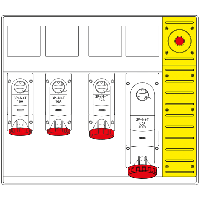 SCAME PARRE SPA SCA658.6954-768 MBOX5 MORSETTIERA+EMERGENZA PRESE C/FUS.