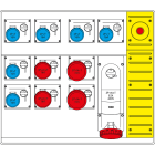 SCAME PARRE SPA - SCA658.8950-705 MBOX5 MORSETTIERA+EMERGENZA PRESE S/FUS.