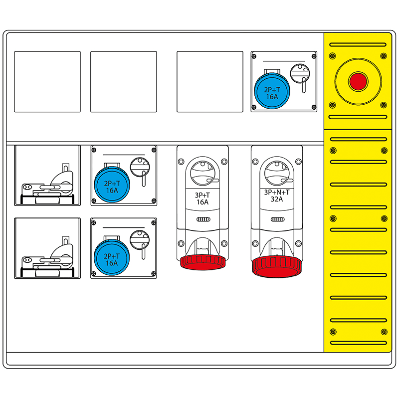 SCAME PARRE SPA SCA658.8957-1004 MBOX5 MORSETTIERA+EMERGENZA PRESE S/FUS.